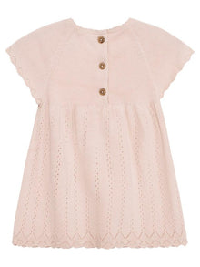 newbie kids pink summer dress organic cotton