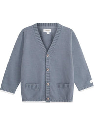 newbie kids cardigan knitwear organic cotton blue