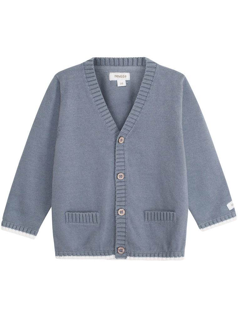 newbie kids cardigan knitwear organic cotton blue