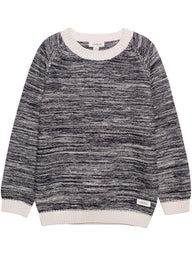 newbie kids Jumper with blended stripe print organic cotton grey 