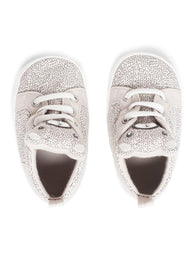 newbie baby shoes Lace up bear ears white
