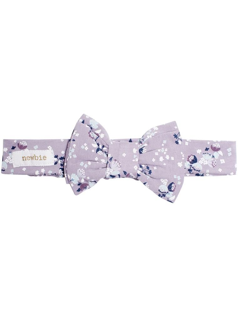 newbie baby Headband cabling detail lilac organic cotton