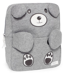 Backpack with bear embroidery