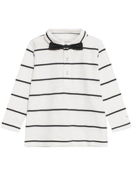 Baby top with stripe and bow tie