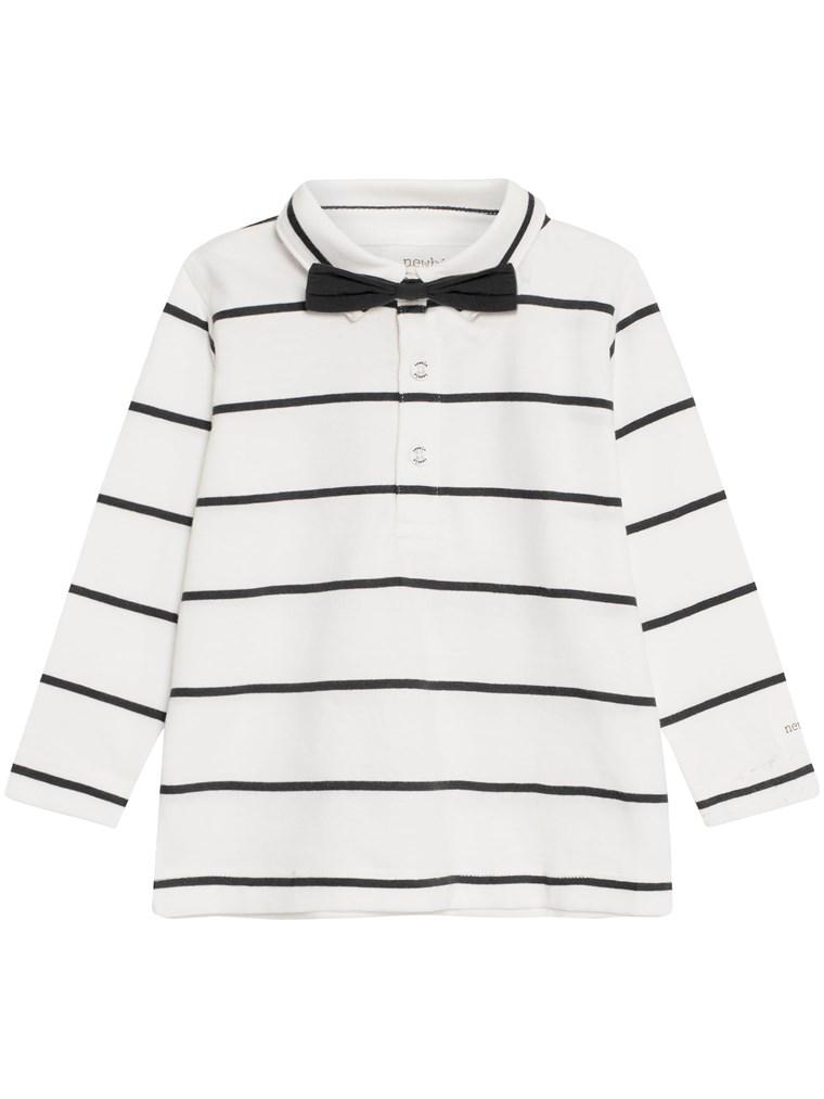 Baby top with stripe and bow tie