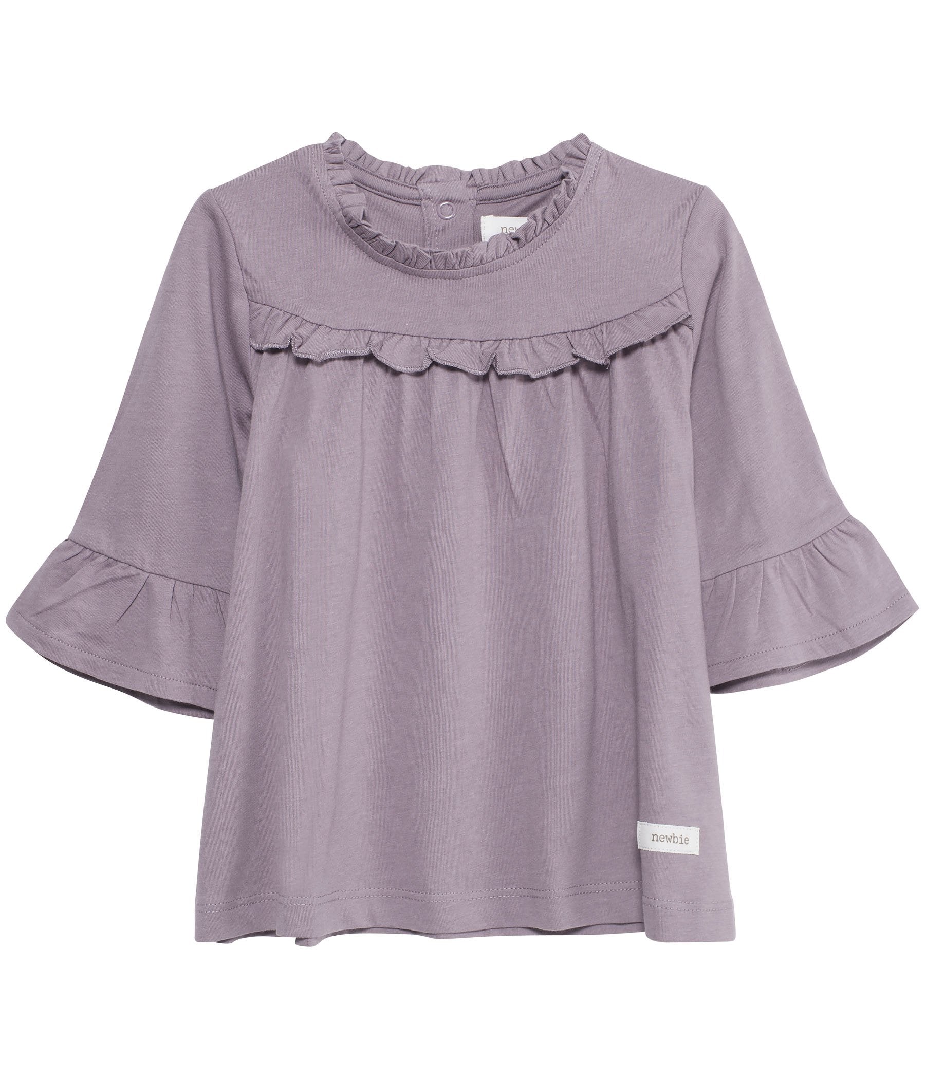 Top with ruffle sleeves