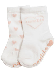 newbie kids Socks with printed hearts