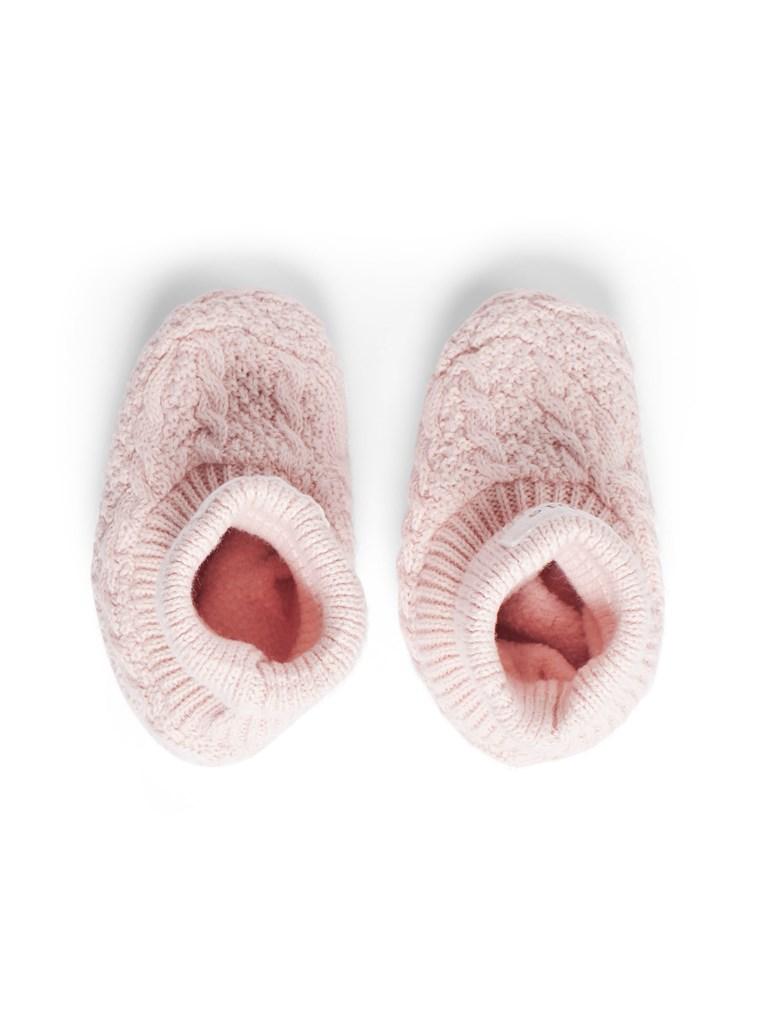 newbie baby Booties slippers organic cotton pink