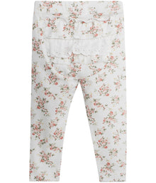 Baby leggings with floral print