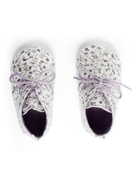 newbie baby Lace up shoes floral print organic cotton