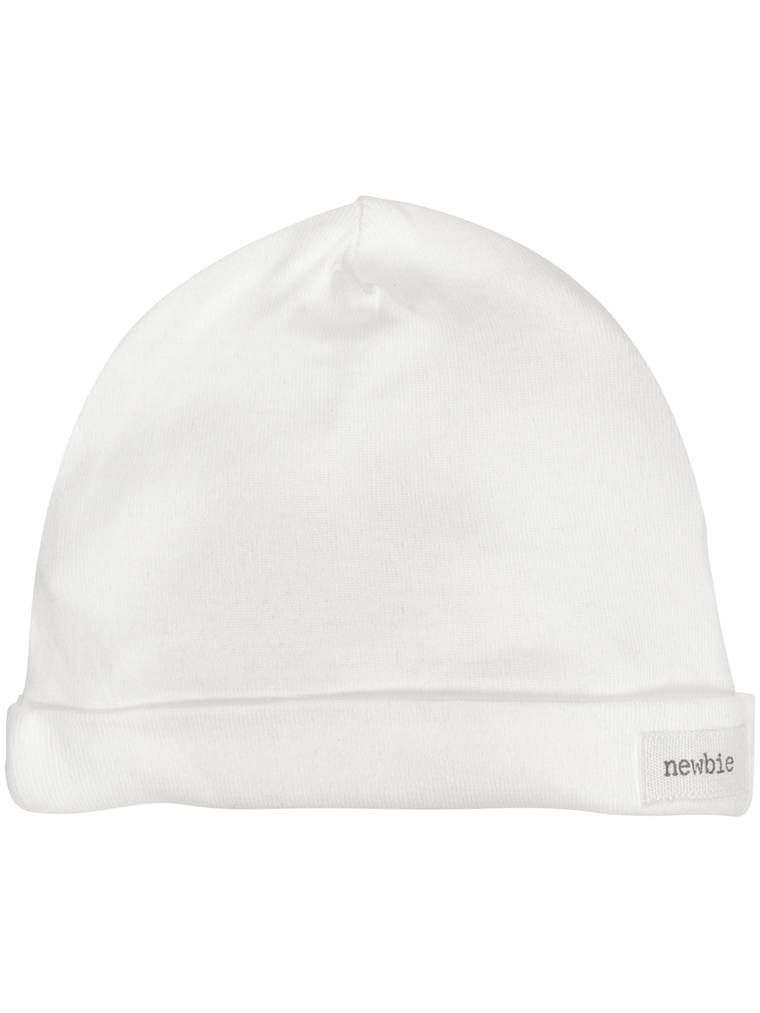 newbie kids hat white organic cotton