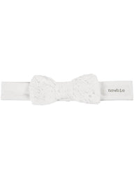 newbie baby Headband cabling detail white organic cotton