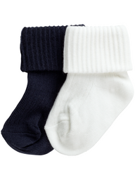 newbie kids Ribbed socks with folded cuffs