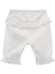 Baby trousers with lace frills