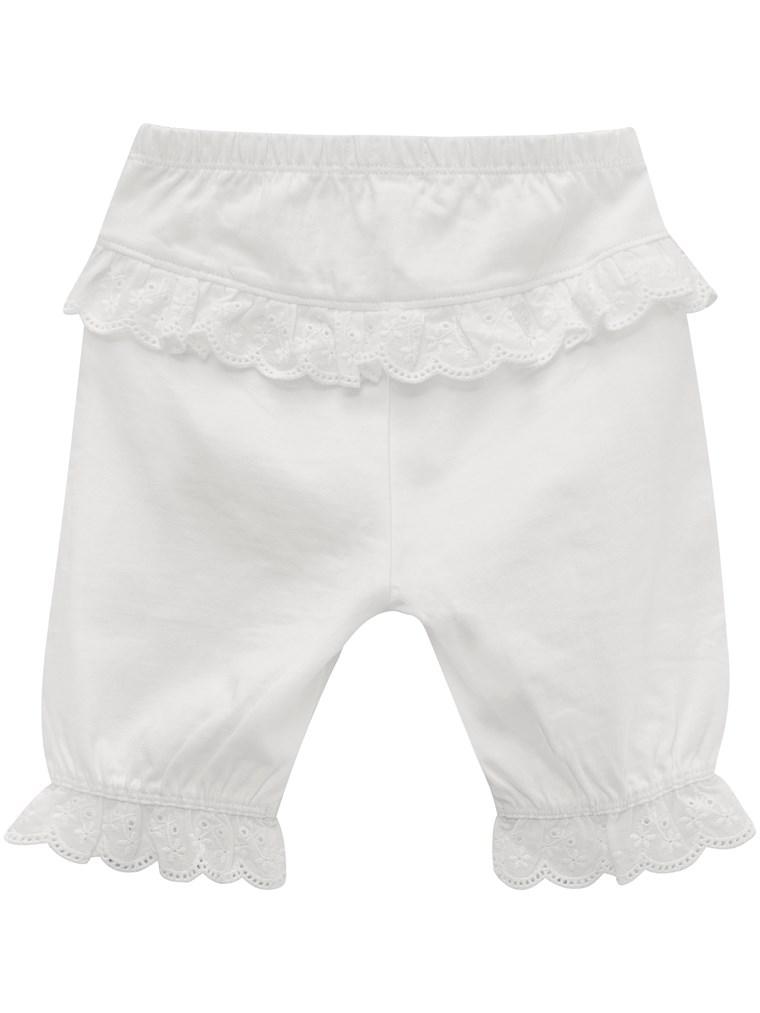 Baby trousers with lace frills