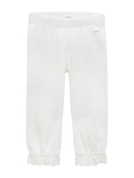 Trousers with lace frills