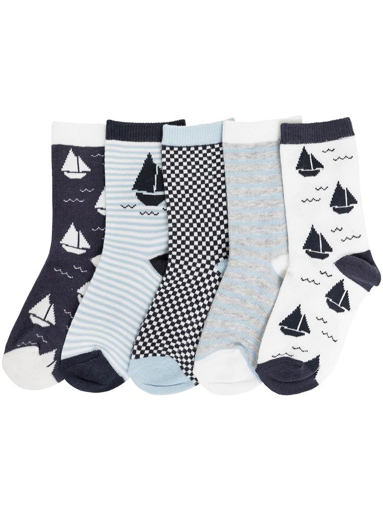 Boat pattern socks