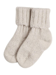 Baby socks with folded cuffs