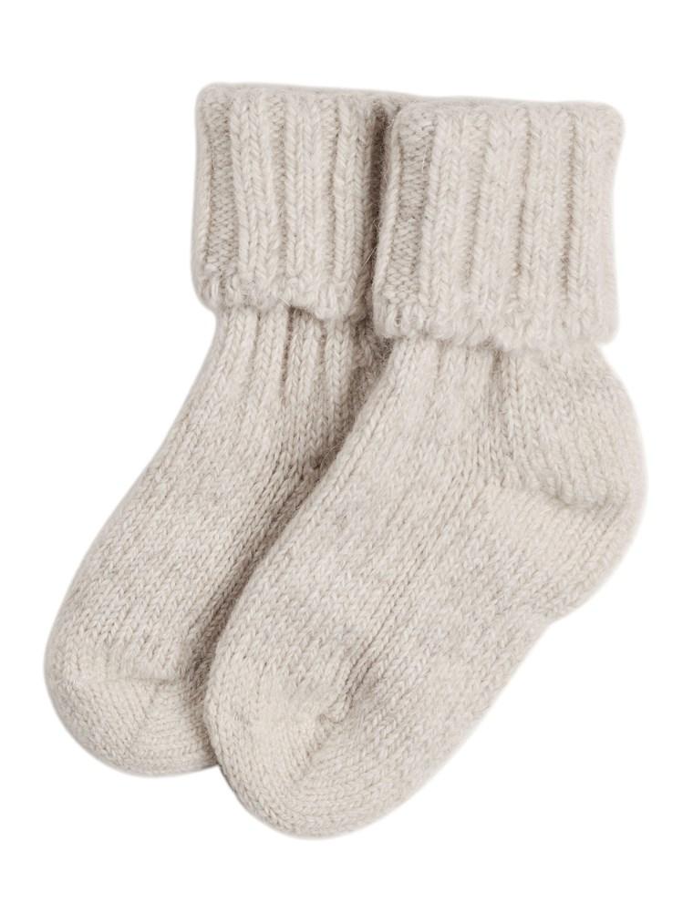 Baby socks with folded cuffs