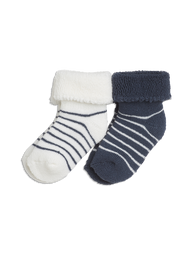 Newborn baby socks with folded cuffs