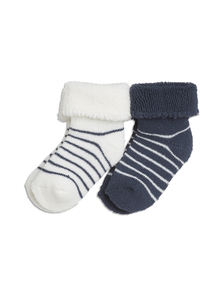 Newborn baby socks with folded cuffs