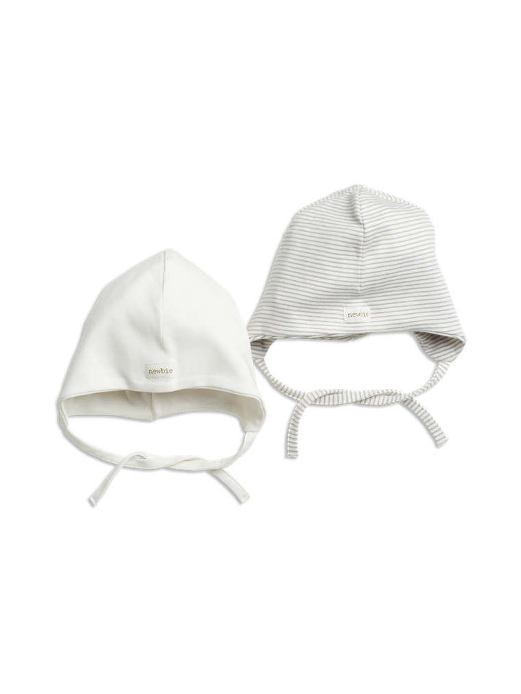newbie baby Caps hats organic cotton white