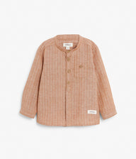 Baby linen blend button up shirt