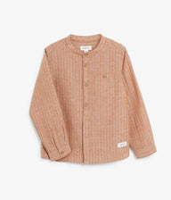 Kids button up linen blend shirt