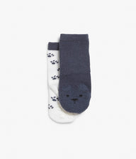 Baby paw print 2-pack socks