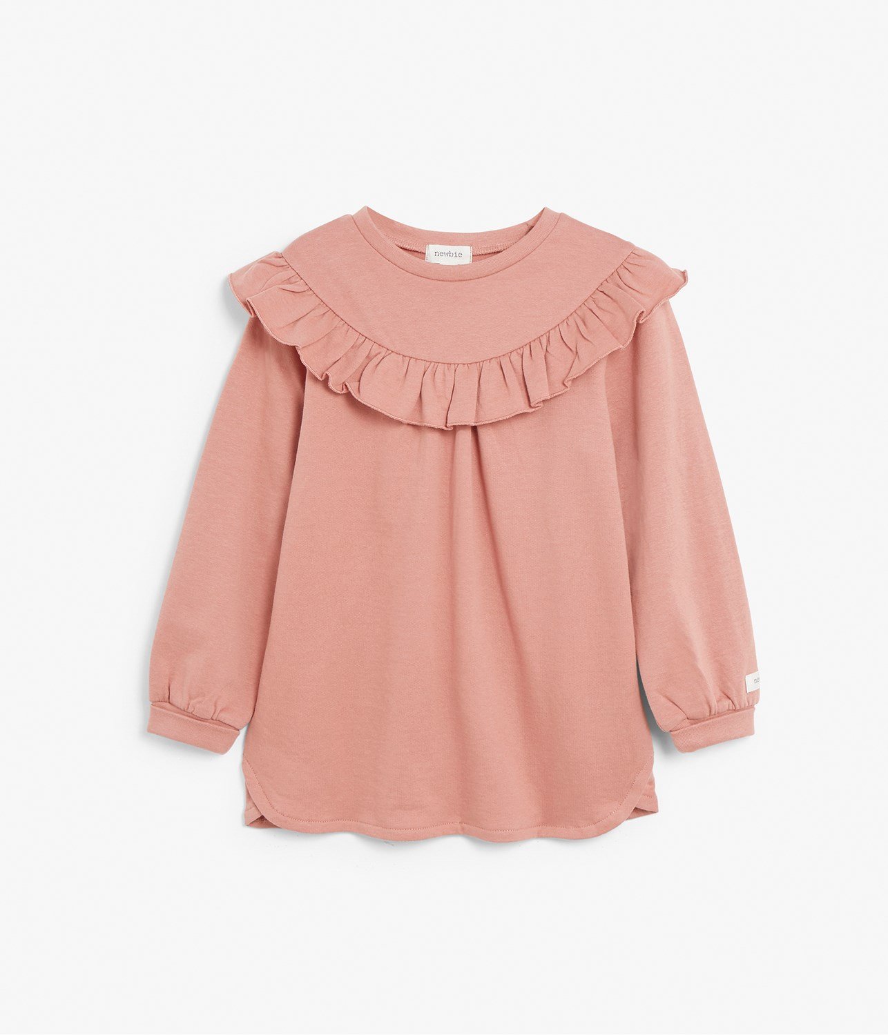 Kids long sleeve top with ruffles