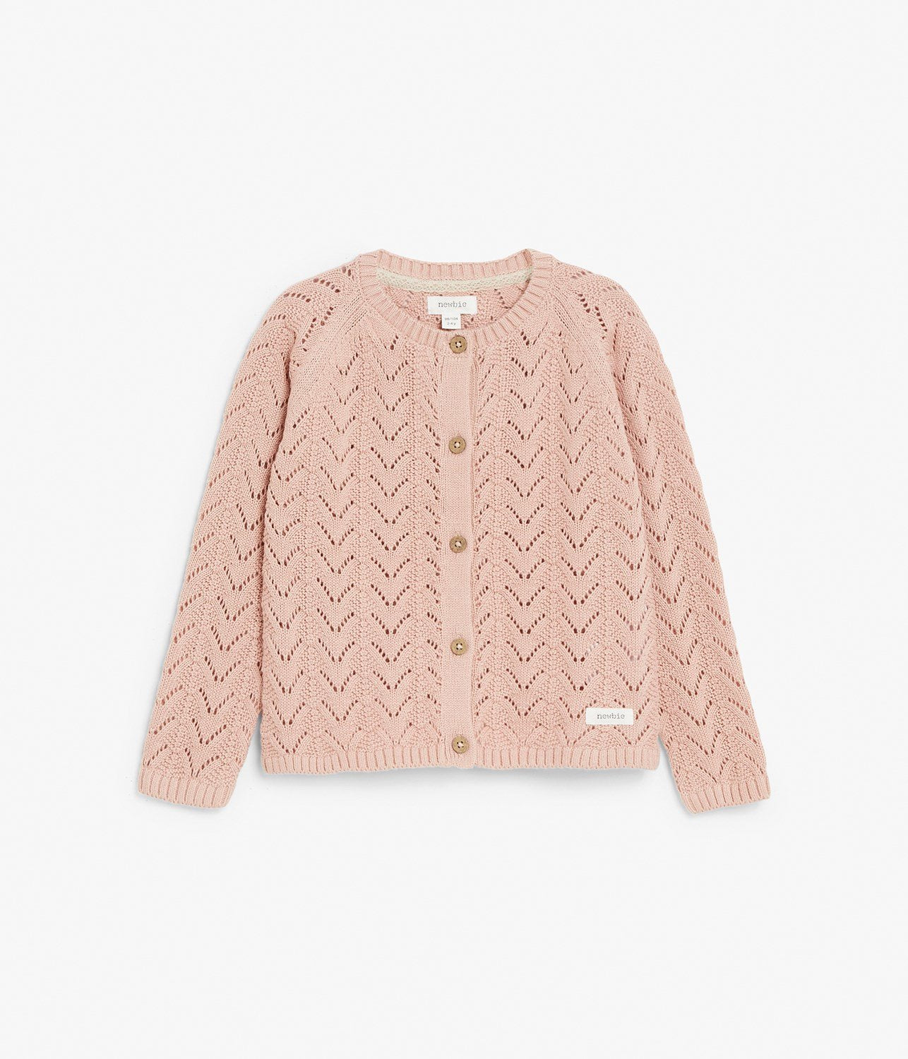 Kids pink knitted cardigan