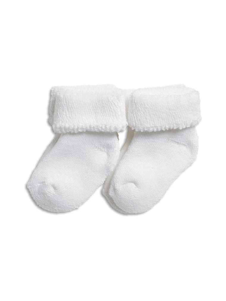 Baby socks with folded cuffs
