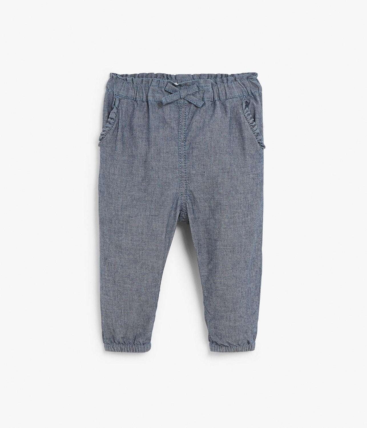 Baby trousers with ruffles
