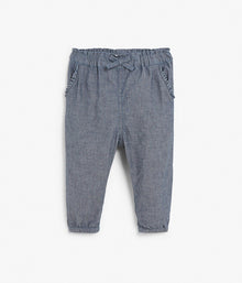 Baby trousers with ruffles