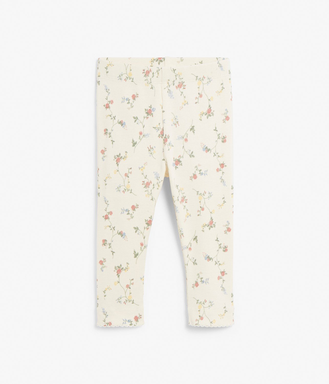 Baby leggings with floral print