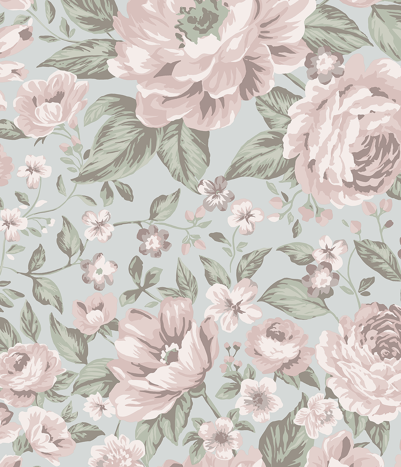 Rosie blue wallpaper