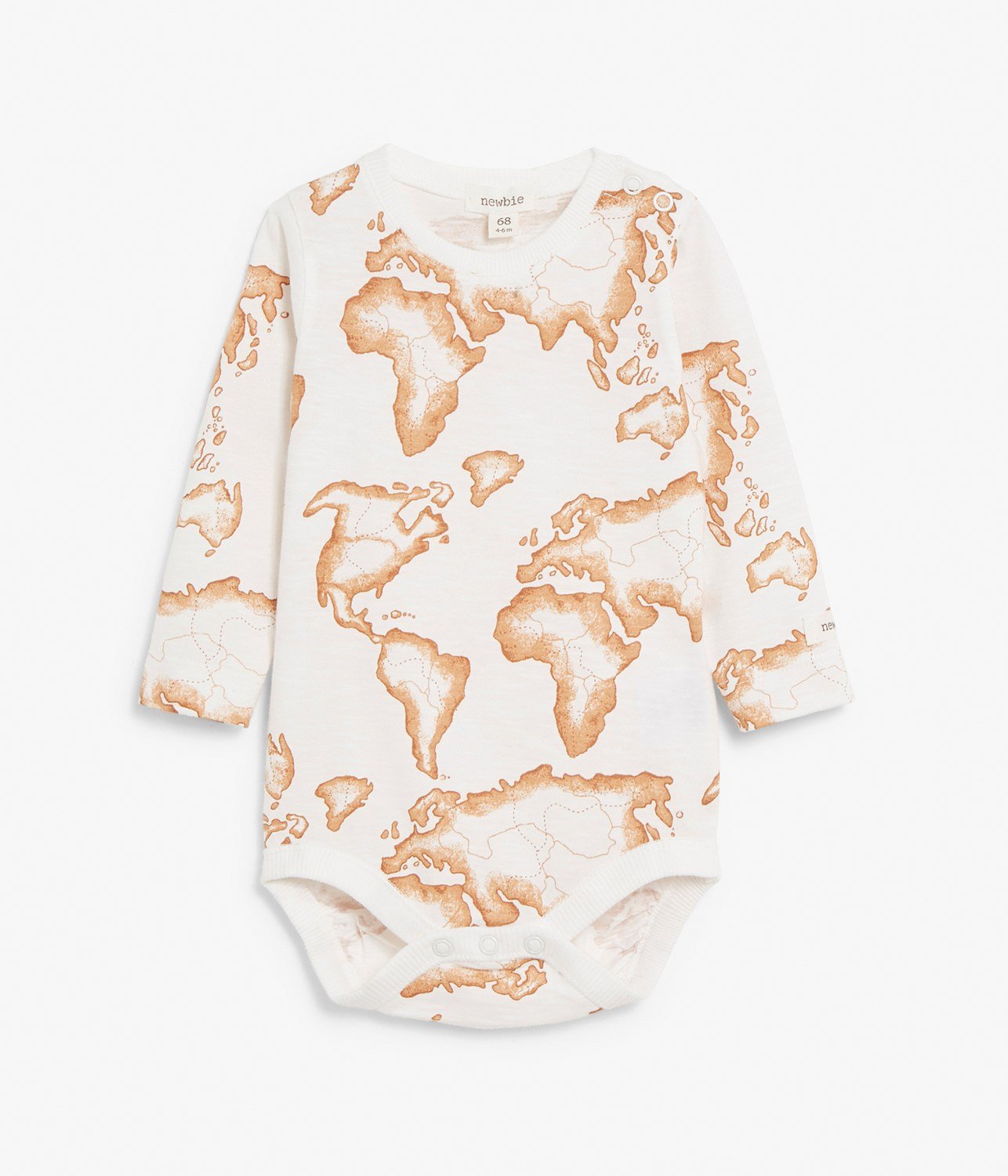 Baby body with map print
