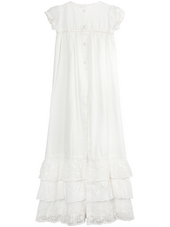 newbie kids Christening dress white organic cotton