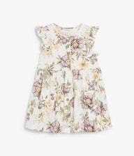 Baby white floral print dress
