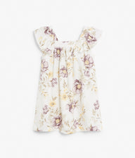 Baby white & floral print dress