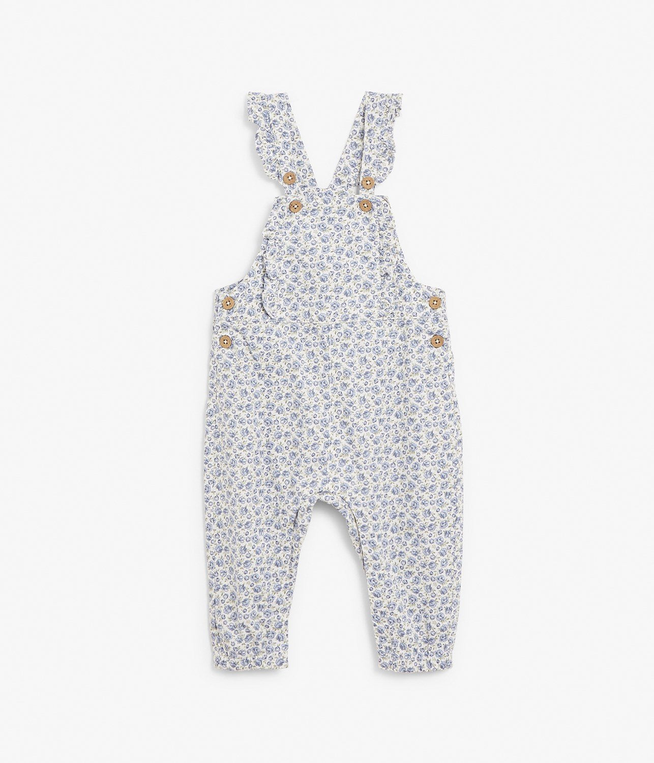 Baby floral print overalls