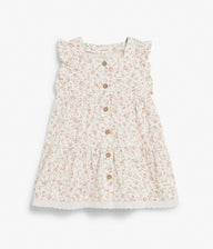 Baby white floral print dress