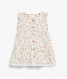 Baby white floral print dress