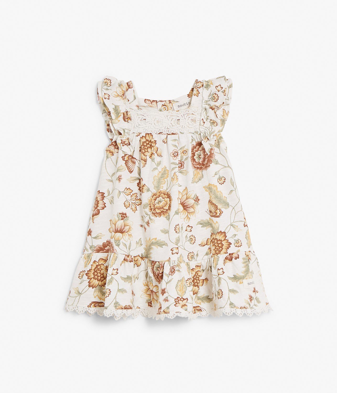 Baby white floral print dress