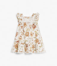 Baby white floral print dress