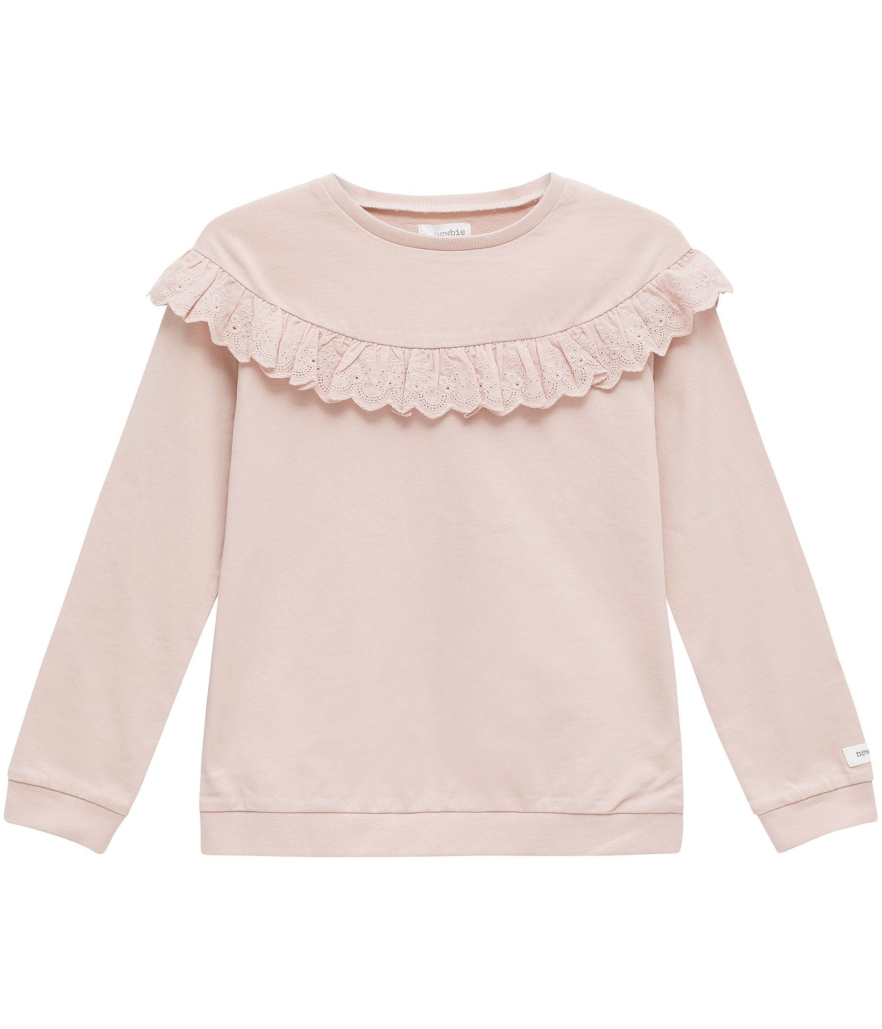 Jumper with ruffle neckline