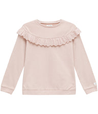Jumper with ruffle neckline