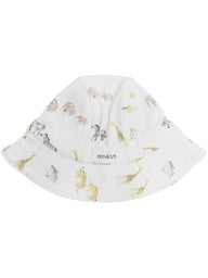 Baby sun hat with animal print
