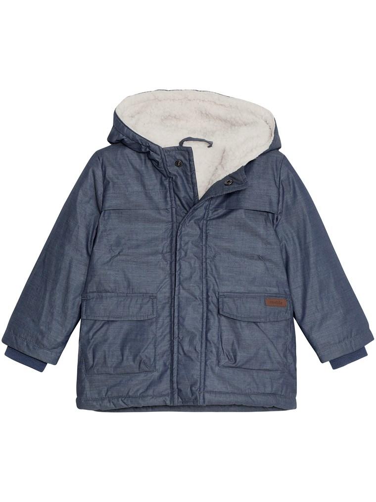 Baby parka with fleece lining