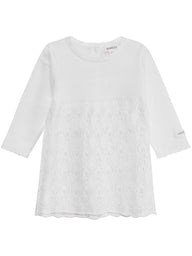 Baby dress with fine-knit detailing